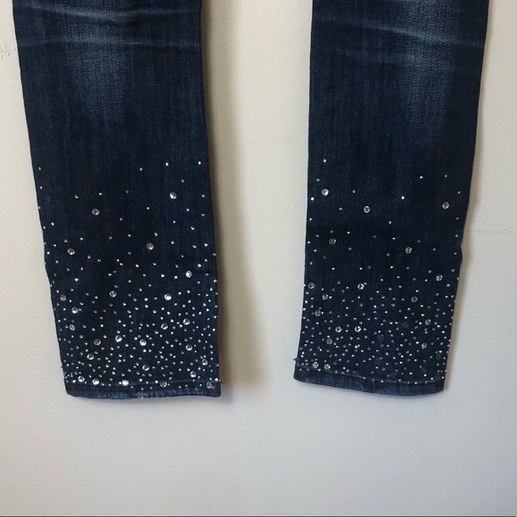 Machine Pour Neuf Mode Brand Studded Jeans Size 5 - Picture 8 of 9
